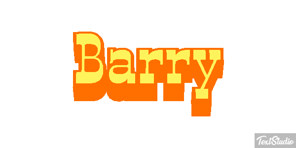 Barry Текстовый эффект