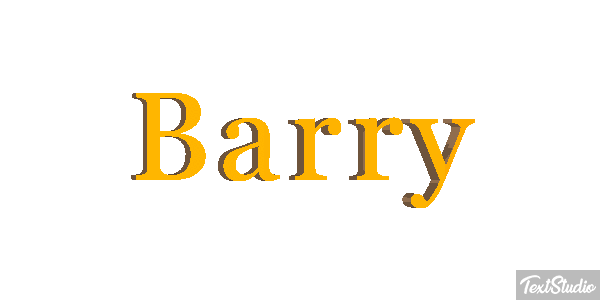 Barry Текстовый эффект