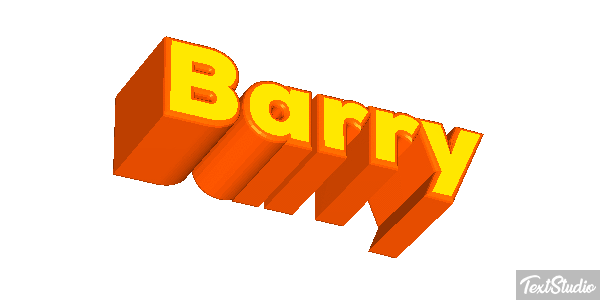 Barry Текстовый эффект
