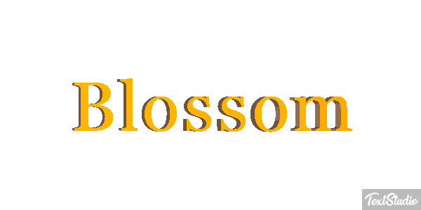 Blossom Text effect