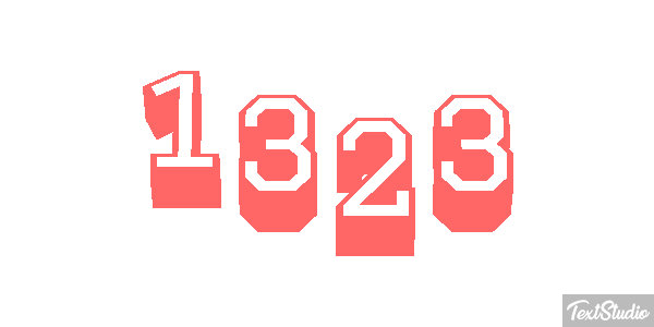 1323 Text effect