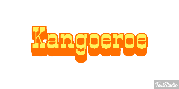 Kangoeroe Text effect