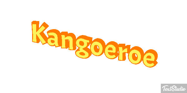 Kangoeroe Text effect