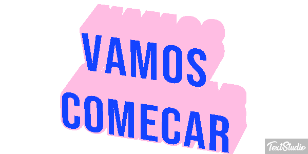 Vamos começar Efeito do texto