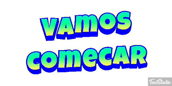 Vamos começar Efeito do texto