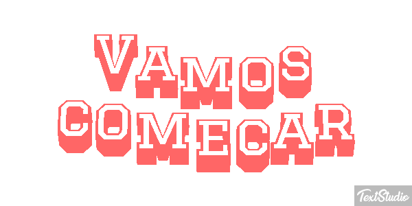 Vamos começar Efeito do texto