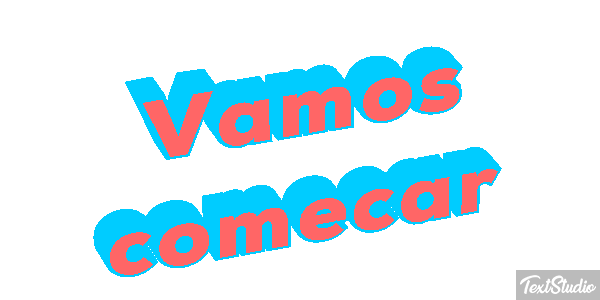 Vamos começar Efeito do texto