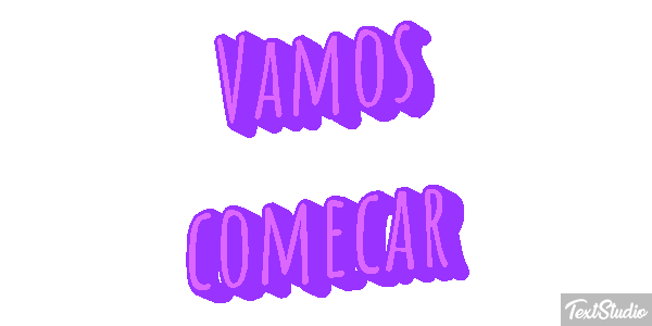 Vamos começar Efeito do texto