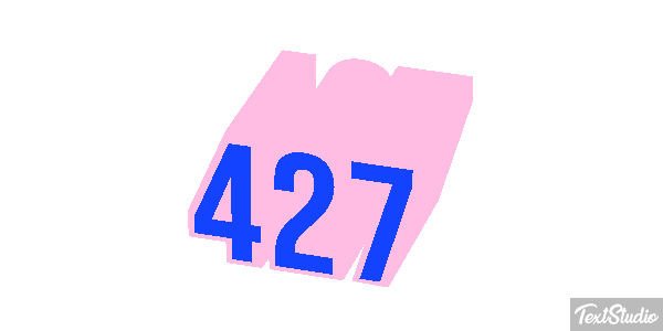 427 Text effect