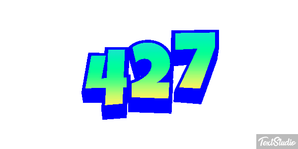 427 Text effect