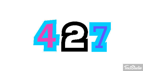 427 Text effect
