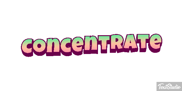 Concentrate Text effect