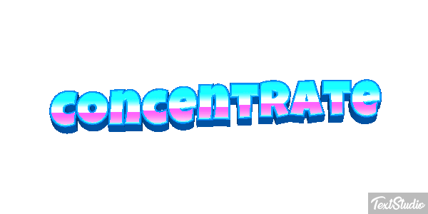 Concentrate Text effect