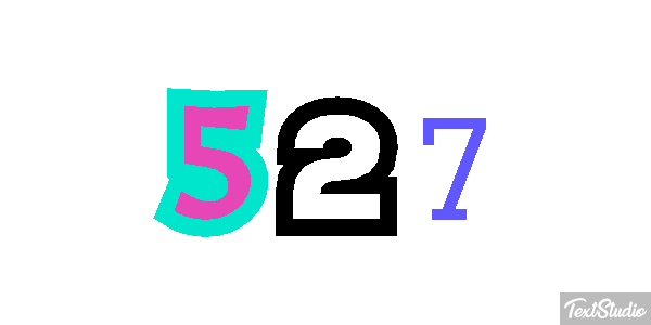 527 Text effect
