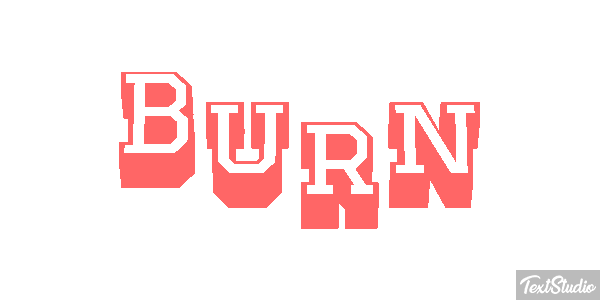 Burn Text effect