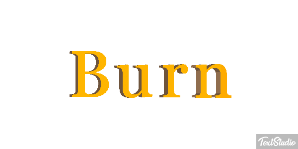 Burn Text effect