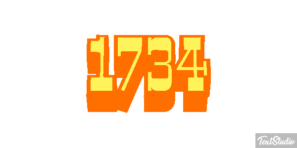 1734 Text effect