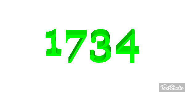 1734 Text effect