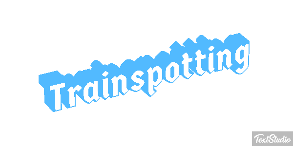 Trainspotting Text effect