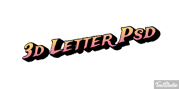 3D Letter Psd Text effect