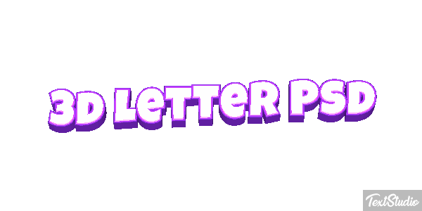 3D Letter Psd Text effect