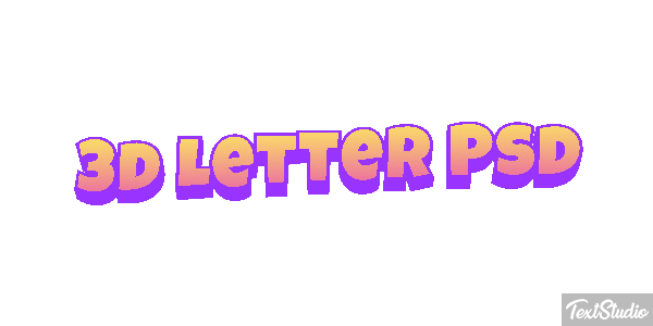 3D Letter Psd Text effect