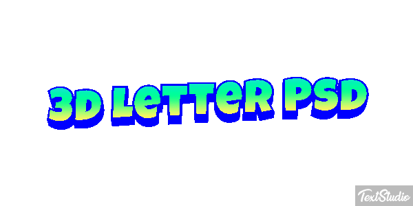 3D Letter Psd Text effect