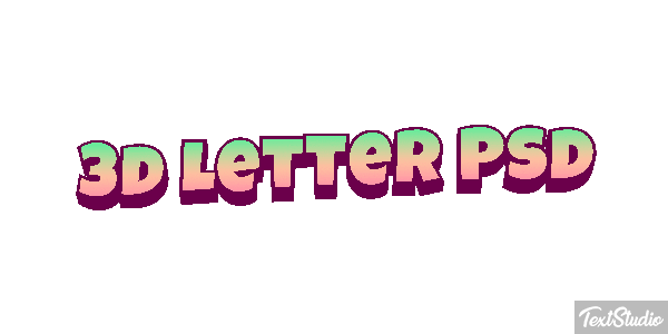 3D Letter Psd Text effect