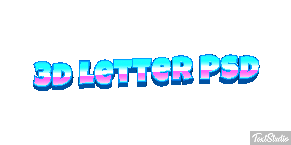 3D Letter Psd Text effect