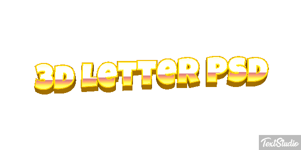 3D Letter Psd Text effect