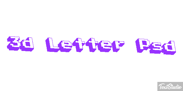 3D Letter Psd Text effect