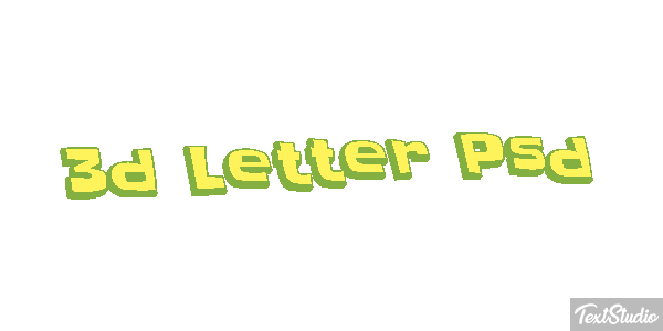 3D Letter Psd Text effect