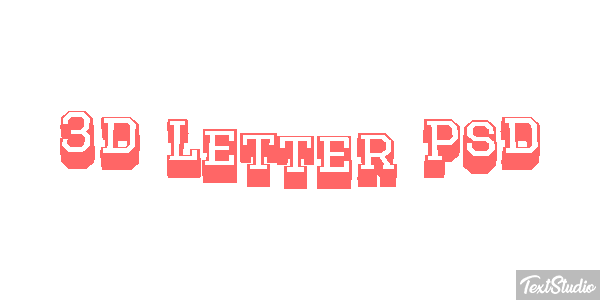 3D Letter Psd Text effect