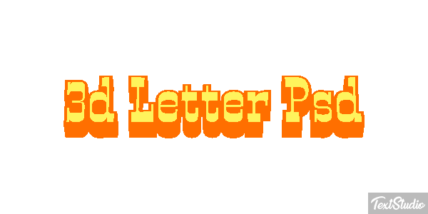 3D Letter Psd Text effect