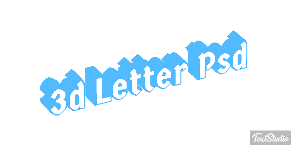 3D Letter Psd Text effect