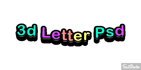 3D Letter Psd Text effect