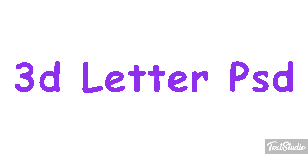 3D Letter Psd Text effect