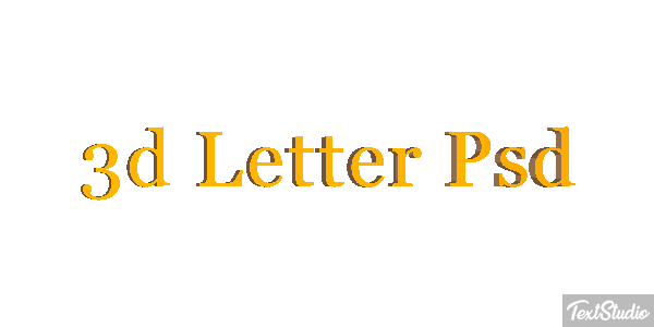 3D Letter Psd Text effect
