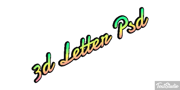 3D Letter Psd Text effect