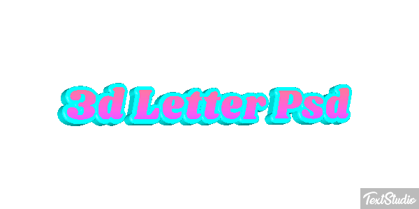 3D Letter Psd Text effect