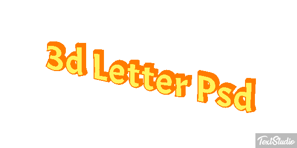 3D Letter Psd Text effect