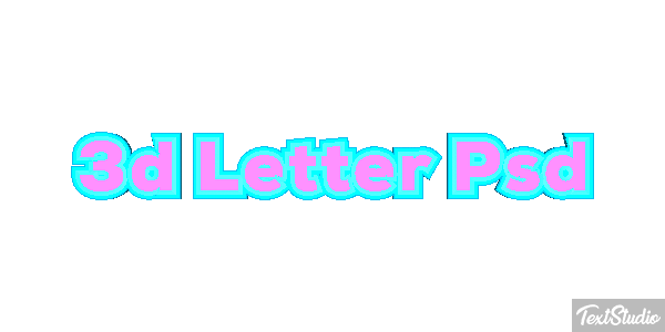 3D Letter Psd Text effect