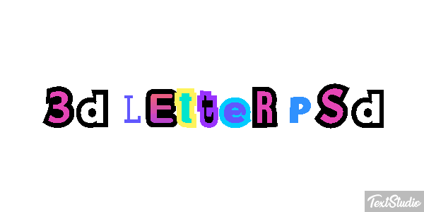 3D Letter Psd Text effect