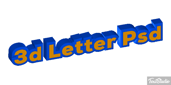 3D Letter Psd Text effect