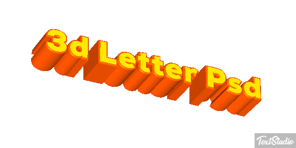 3D Letter Psd Text effect