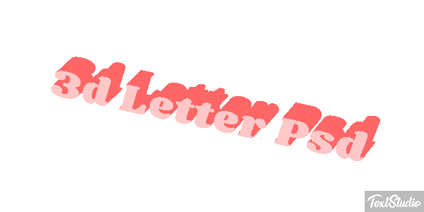 3D Letter Psd Text effect