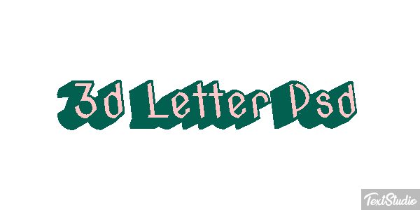 3D Letter Psd Text effect