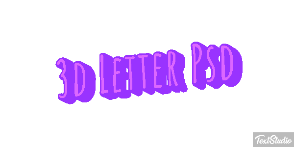 3D Letter Psd Text effect