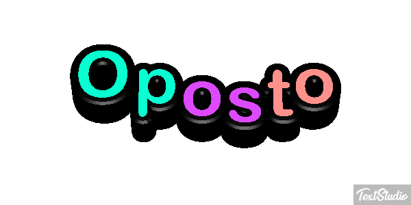 Oposto Tekst effect