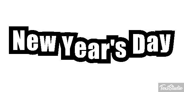 New Year's Day Effet de texte